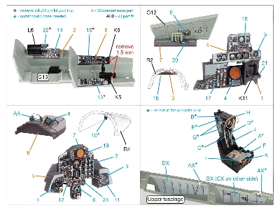 F-4 J Phantom Ii - 3d-printed & Coloured Interior On Decal Paper With 3d-printed Resin Part (For Academy Kits) - image 2