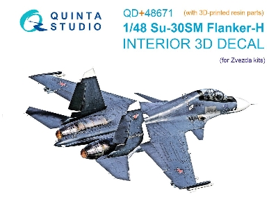 Sukhoi Su-30 Sm - 3d-printed & Coloured Interior With 3d-printed Resin Parts (For Zvezda Kits) - image 1