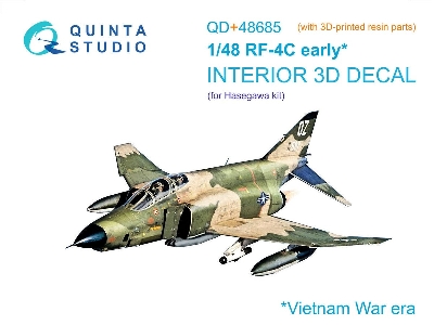 Mcdonnell Douglas Rf-4 C Phantom Ii (Early) - 3d-printed & Coloured Interior With 3d-printed Parts (For Hasegawa Kits) - image 1