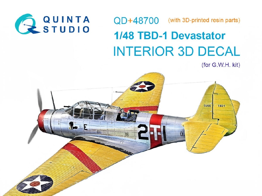 Douglas Tbd-1 Devastator - 3d-printed & Coloured Interior With 3d-printed Resin Parts (For Gwh Kits) - image 1