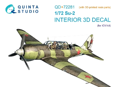 Sukhoi Su-2 - 3d-printed & Coloured Interior With 3d-printed Resin Parts (For Icm Kits) - image 1