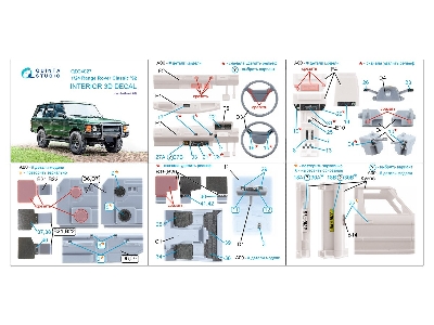 Range Rover Classic 1992 - 3d-printed & Coloured Interior (For Aoshima Kits) - image 11