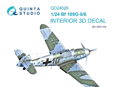 Messerschmitt Bf 109 G-5 / G-6 - 3d-printed & Coloured Interior (For Airfix Kits) - image 1