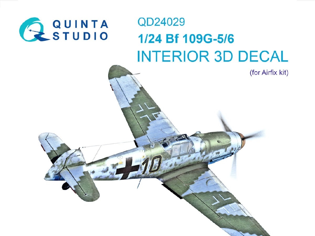 Messerschmitt Bf 109 G-5 / G-6 - 3d-printed & Coloured Interior (For Airfix Kits) - image 1