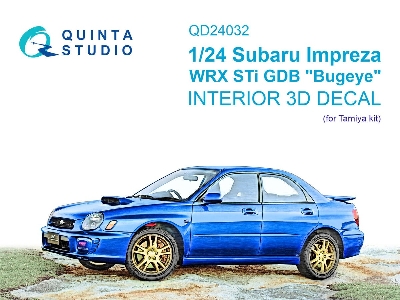 Subaru Impreza Wrx Sti Gdb Bugeye - 3d-printed & Coloured Interior (For Tamiya Kits) - image 1
