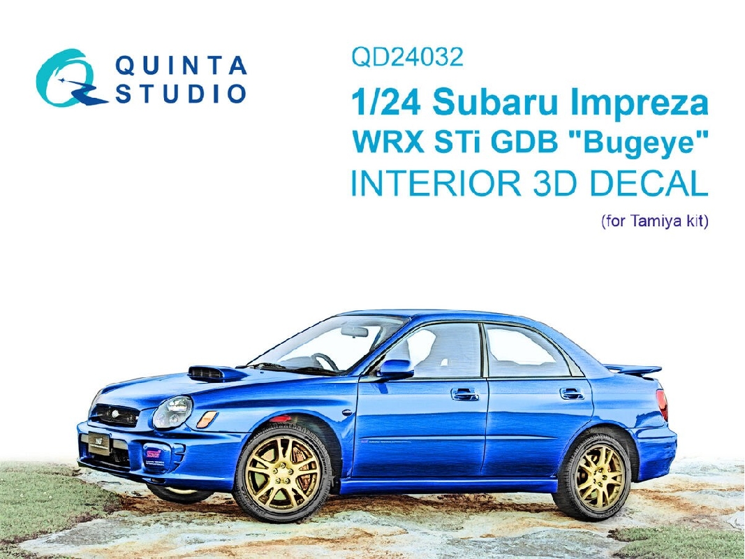 Subaru Impreza Wrx Sti Gdb Bugeye - 3d-printed & Coloured Interior (For Tamiya Kits) - image 1