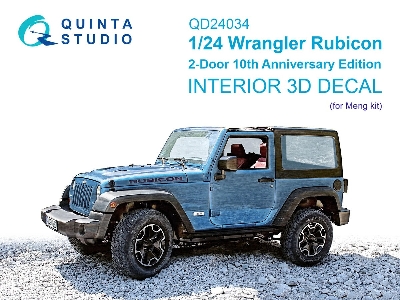 Jeep Wrangler Rubicon 2-door 10th Ann. Edition - 3d-printed & Coloured Interior (For Meng Kits) - image 1