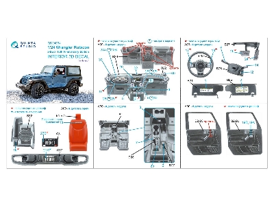 Jeep Wrangler Rubicon 2-door 10th Ann. Edition - 3d-printed & Coloured Interior (For Meng Kits) - image 10
