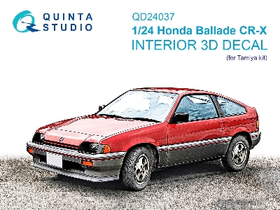 Honda Ballade Cr-x - 3d-printed & Coloured Interior (For Tamiya Kits) - image 1