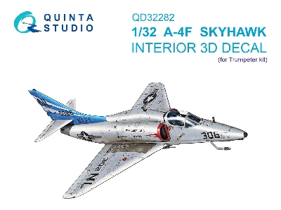 Douglas A-4 F Skyhawk - 3d-printed & Coloured Interior (For Trumpeter Kits) - image 1