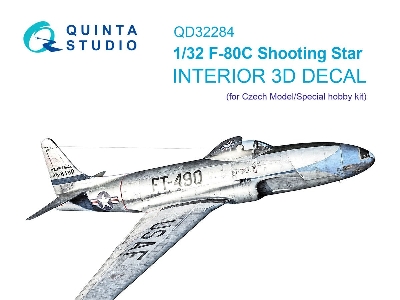 Lockheed F-80 C Shooting Star - 3d-printed & Coloured Interior On Decal Paper (For Czech Model And Special Hobby Kits) - image 1