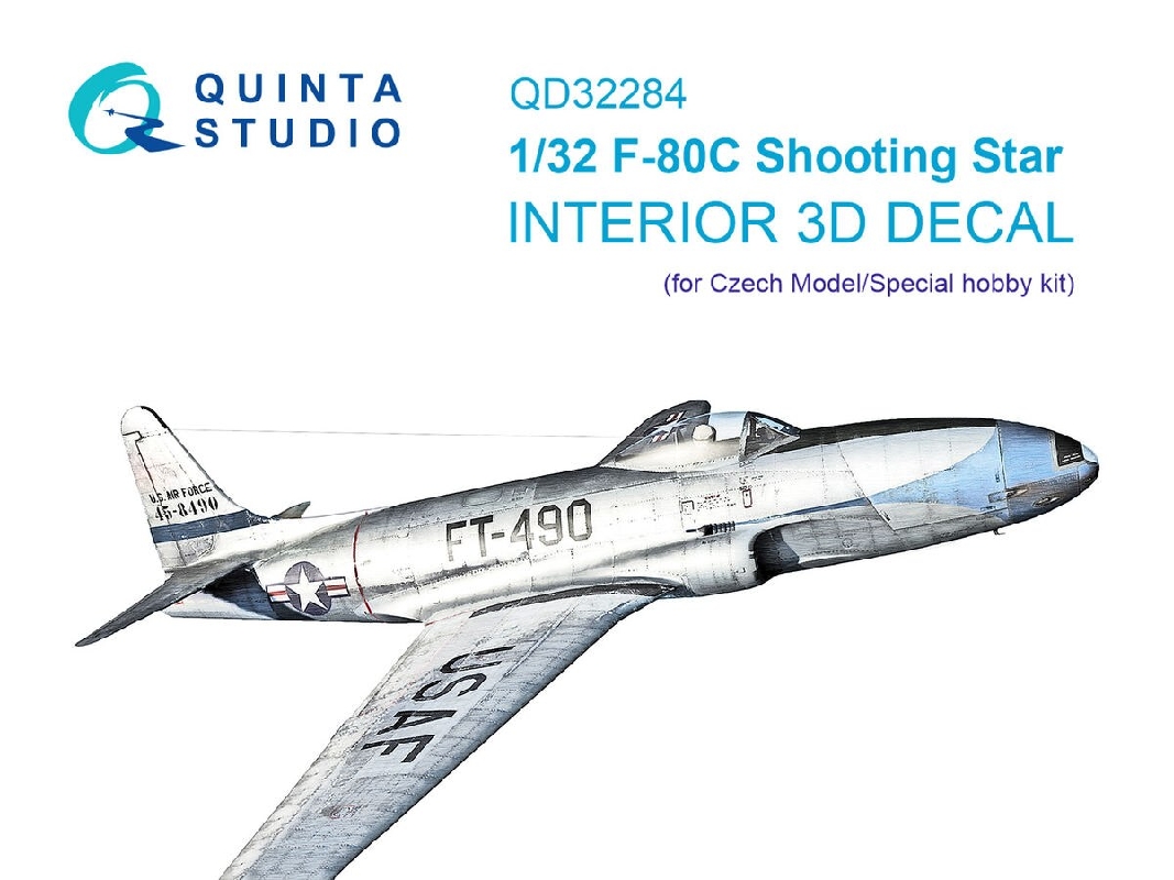 Lockheed F-80 C Shooting Star - 3d-printed & Coloured Interior On Decal Paper (For Czech Model And Special Hobby Kits) - image 1