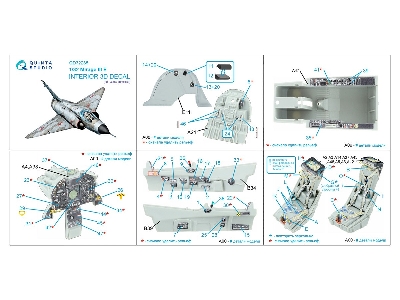 Dassault  Mirage Iii E - 3d-printed & Coloured Interior On Decal Paper (For Italeri And Revell Kits) - image 3