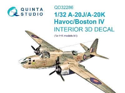 Dogulas A-20 J / K Havoc And Boston Iv - 3d-printed & Coloured Interior (For Hkm Kits) - image 1