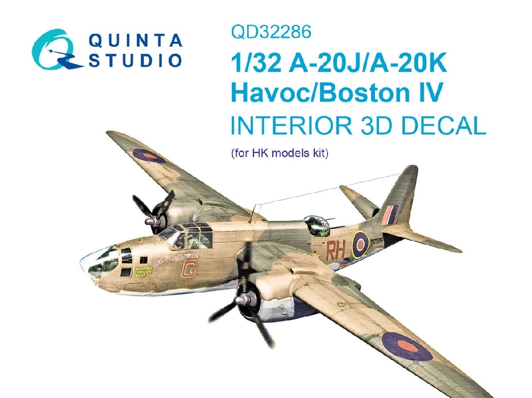 Dogulas A-20 J / K Havoc And Boston Iv - 3d-printed & Coloured Interior (For Hkm Kits) - image 1