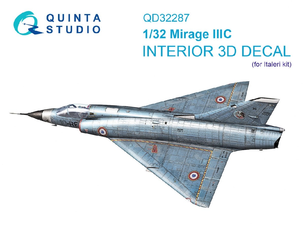 Dassault  Mirage Iii C - 3d-printed & Coloured Interior On Decal Paper (For Italeri Kits) - image 1
