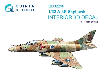 Douglas A-4 E Skyhawk - 3d-printed & Coloured Interior On Decal Paper (For Hasegawa Kits) - image 1