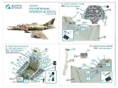 Douglas A-4 E Skyhawk - 3d-printed & Coloured Interior On Decal Paper (For Hasegawa Kits) - image 3
