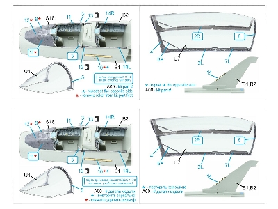 Eurofighter Typhoon Ef-2000 B / T Twin-seater - Canopy Framing Extra Set  (For Trumpeter Kits) - image 11