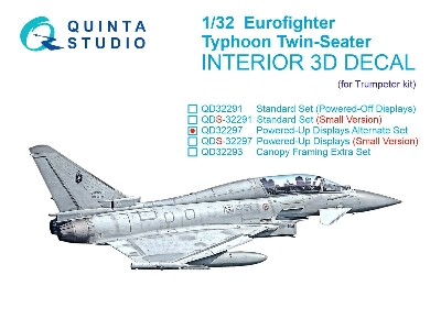 Eurofighter Typhoon Twin-seater (Powered-up Displays) - 3d-printed & Coloured Interior (For Trumpeter Kits) - image 1