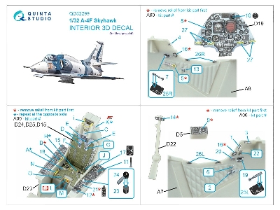Douglas A-4 F Skyhawk - 3d-printed & Coloured Interior On Decal Paper (For Hasegawa Kits) - image 11