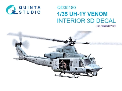 Bell Uh-1 Y Venom - 3d-printed & Coloured Interior (For Academy Kits) - image 1