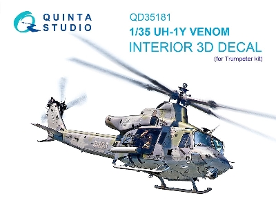 Bell Uh-1 Y Venom - 3d-printed & Coloured Interior (For Trumpeter Kits) - image 1