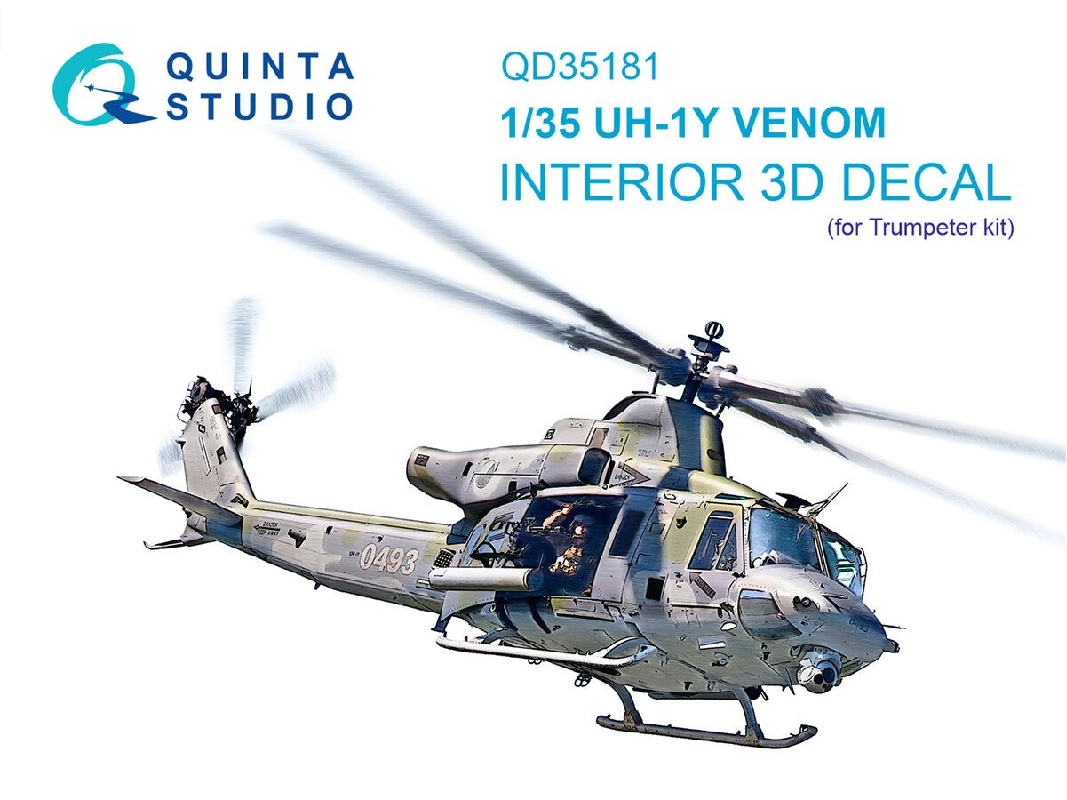Bell Uh-1 Y Venom - 3d-printed & Coloured Interior (For Trumpeter Kits) - image 1