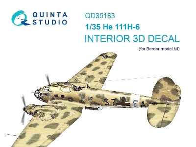 Heinkel He-111 H-6 - 3d-printed & Coloured Interior (For Border Model Kits) - image 1