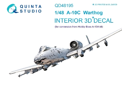 Fairchild A-10 C Thunderbolt Ii - 3d-printed & Coloured Interior (For A-10 A Hobby Boss Kits) - image 1