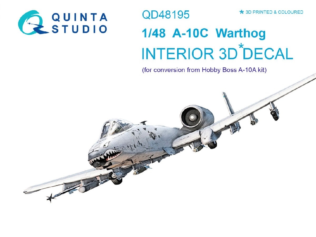 Fairchild A-10 C Thunderbolt Ii - 3d-printed & Coloured Interior (For A-10 A Hobby Boss Kits) - image 1