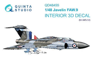 Gloster Javelin Faw.9 - 3d-printed & Coloured Interior (For Airfix Kits) - image 1