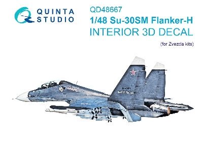 Sukhoi Su-30 Sm - 3d-printed & Coloured Interior (For Zvezda Kits) - image 1