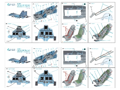 Sukhoi Su-30 Sm - 3d-printed & Coloured Interior (For Zvezda Kits) - image 5