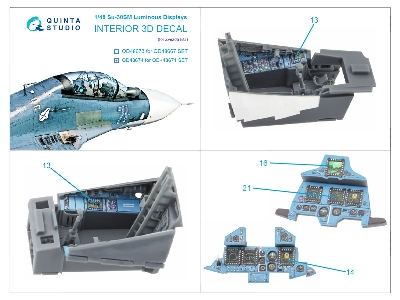 Sukhoi Su-30 Sm - Luminous Displays For Qd+48671 Set (For Zvezda Kits) - image 9