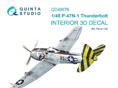 Republic P-47 N-1 Thunderbolt - 3d-printed & Coloured Interior (For Miniart Kits) - image 1