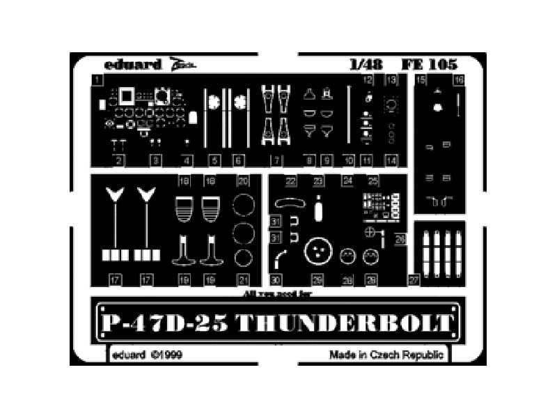 P-47D-25 1/48 - Academy Minicraft - - image 1