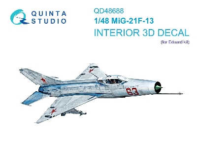 Mig-21 F-13 - 3d-printed & Coloured Interior (For Eduard Kits) - image 1