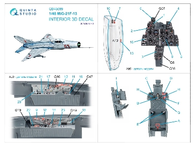 Mig-21 F-13 - 3d-printed & Coloured Interior (For Eduard Kits) - image 11