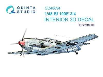 Messerschmitt Bf 109 E-3 / E-4 - 3d-printed & Coloured Interior (For Dragon Kits) - image 1