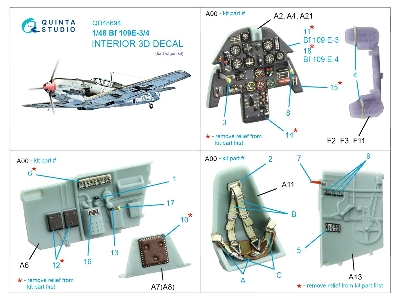 Messerschmitt Bf 109 E-3 / E-4 - 3d-printed & Coloured Interior (For Dragon Kits) - image 11