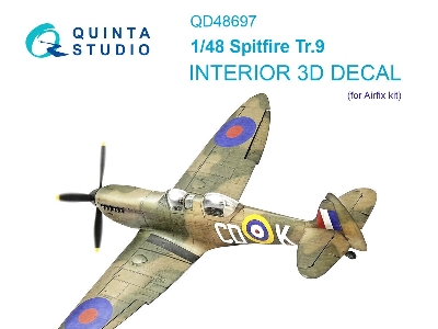 Supermarine Spitfire Tr.9 - 3d-printed & Coloured Interior On Decal Paper (For Airfix Kits) - image 1