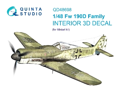 Focke-wulf Fw-190 D Family - 3d-printed & Coloured Interior On Decal Paper (For Miniart Kits) - image 1