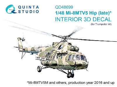 Mi-8mtv5 (Late) - 3d-printed & Coloured Interior On Decal Paper (For Trumpeter Kits) - image 1