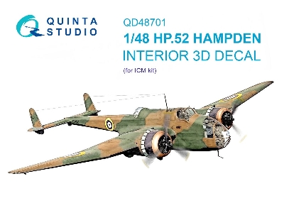 Handley Page Hp.52 Hampden - 3d-printed & Coloured Interior (For Icm Kits) - image 1