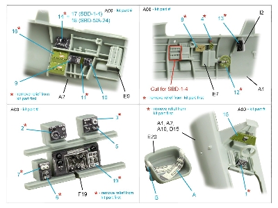 Douglas Sbd Dauntless Family Rear Cockpit - 3d-printed & Coloured Interior (For Accurate Miniatures / Academy / Etc. Kits) - ima