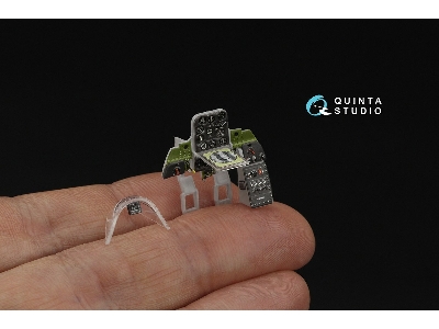 Douglas Sbd Dauntless Family Pilot's Cockpit - 3d-printed & Coloured Interior (For Accurate Miniatures / Academy / Etc. Kits) - 