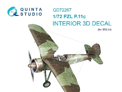 Pzl P.11c - 3d-printed & Coloured Interior (For Ibg Kits) - image 1