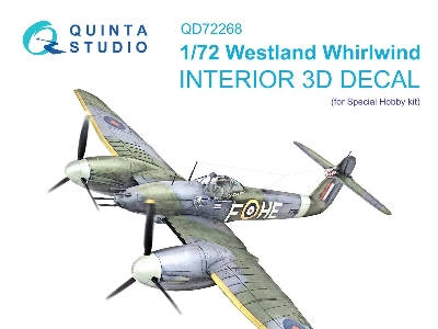 Westland Whirlwind - 3d-printed & Coloured Interior (For Special Hobby Kits) - image 1
