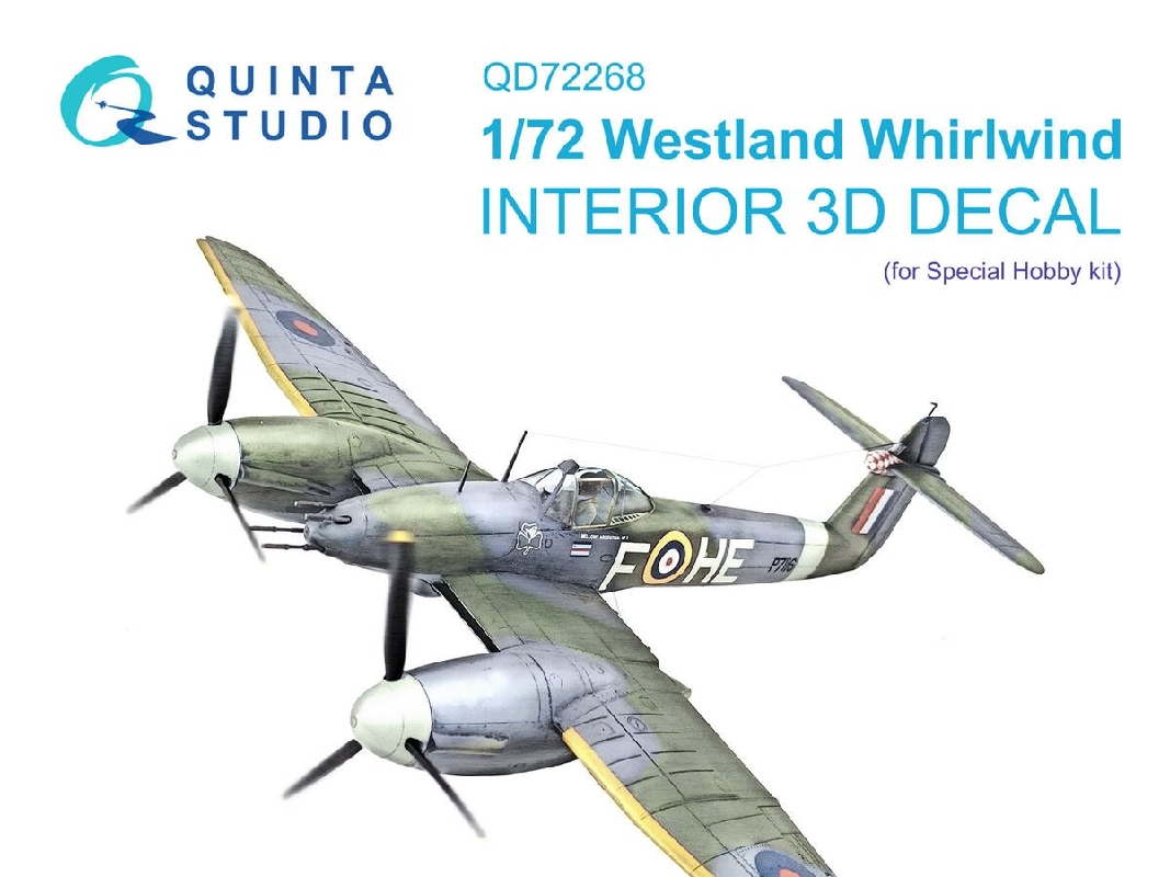 Westland Whirlwind - 3d-printed & Coloured Interior (For Special Hobby Kits) - image 1